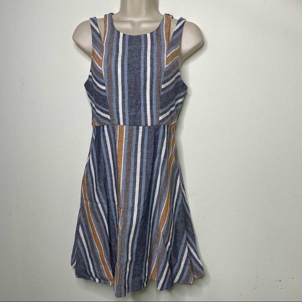 BCBGeneration  zipper midi blue/orange dress size 0